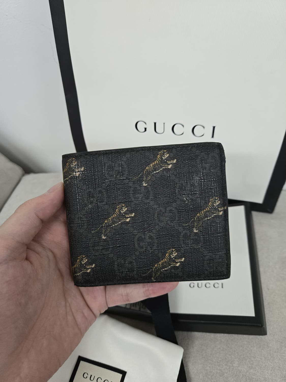 [보증서 정품]구찌 점핑 타이거 반지갑 상품이미지1