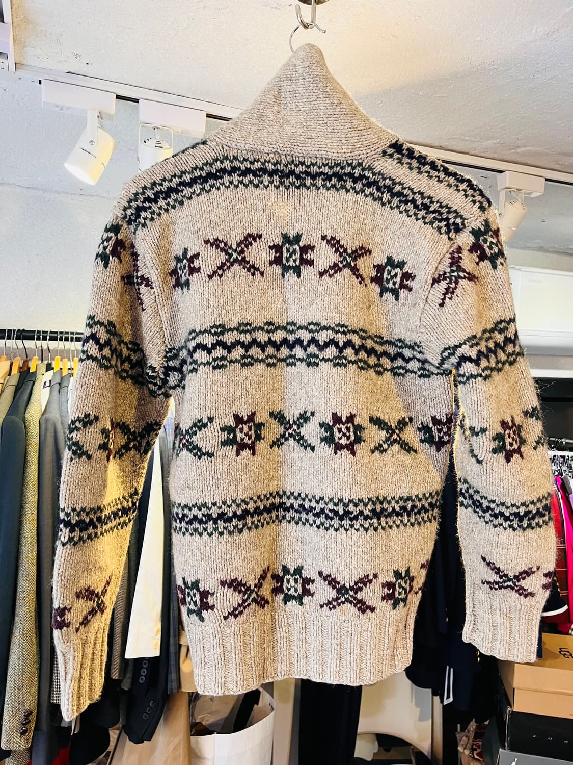 폴로 랄프로렌 핸드니트 숄카라 니트 (M) 상품이미지2