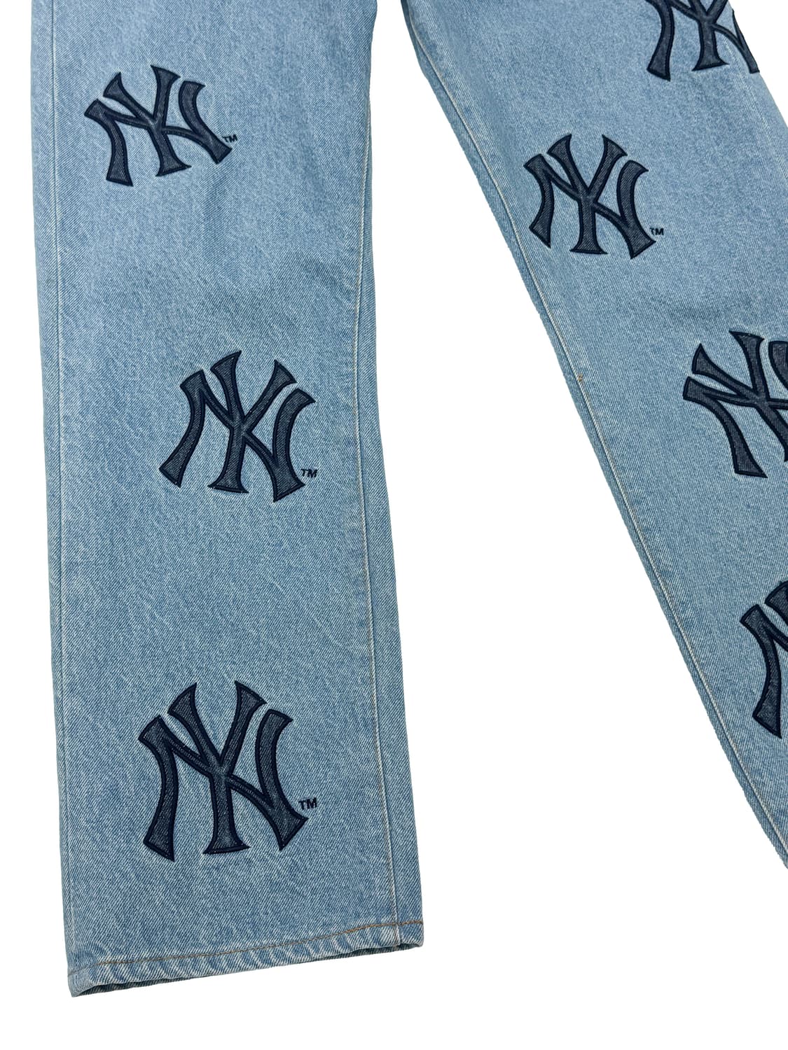 슈프림 x 뉴욕 양키스 레귤러 진 워시드 블루 상품이미지5