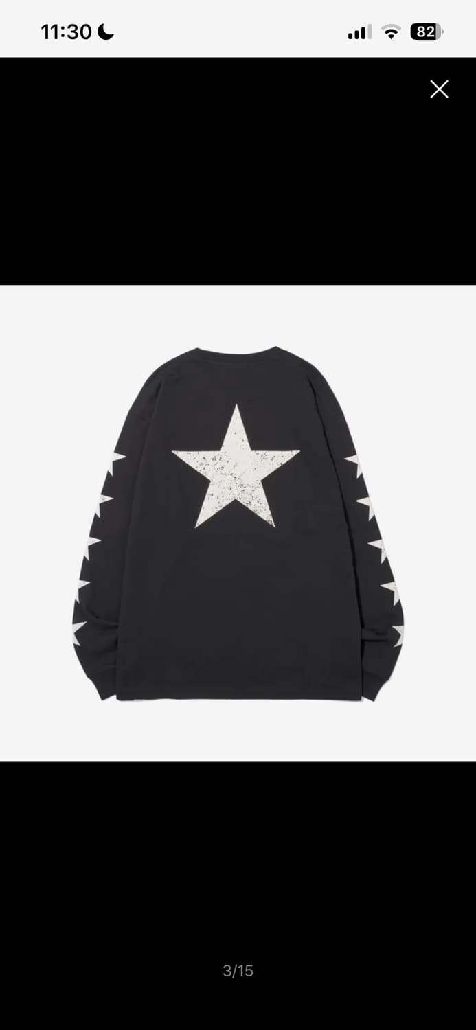 Extraordinary stars long sleeve charcoal 상품이미지2