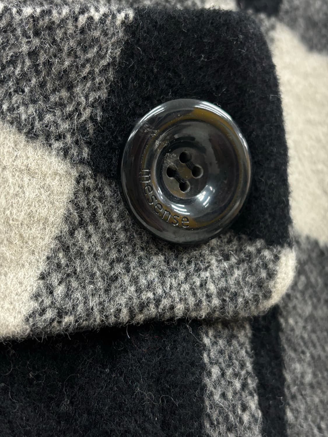 빈티지 블랙 하프 울 코트 상품이미지7