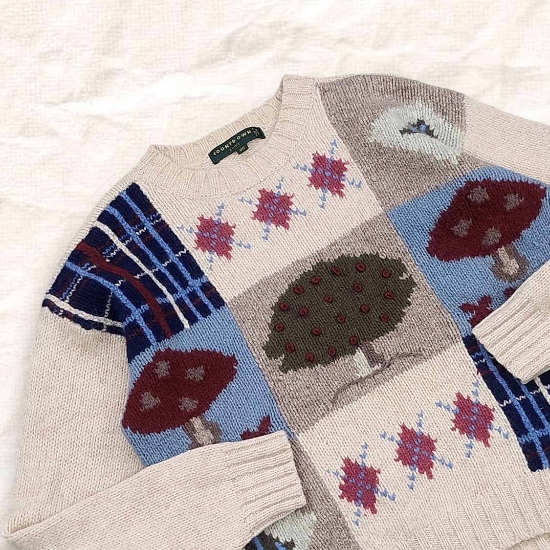 COUNTDOWN 카운트다운 빈티지 울 패턴 니트 상품이미지2