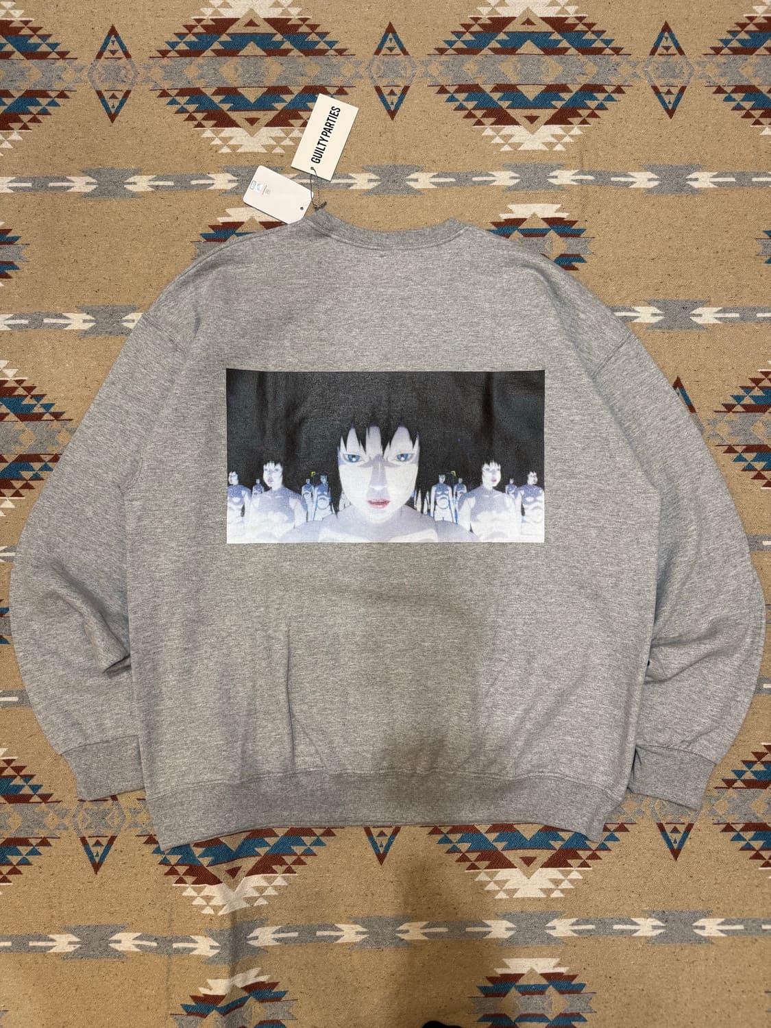 [XL] 와코마리아 x 고스트쉘 맨투맨 그레이 상품이미지5