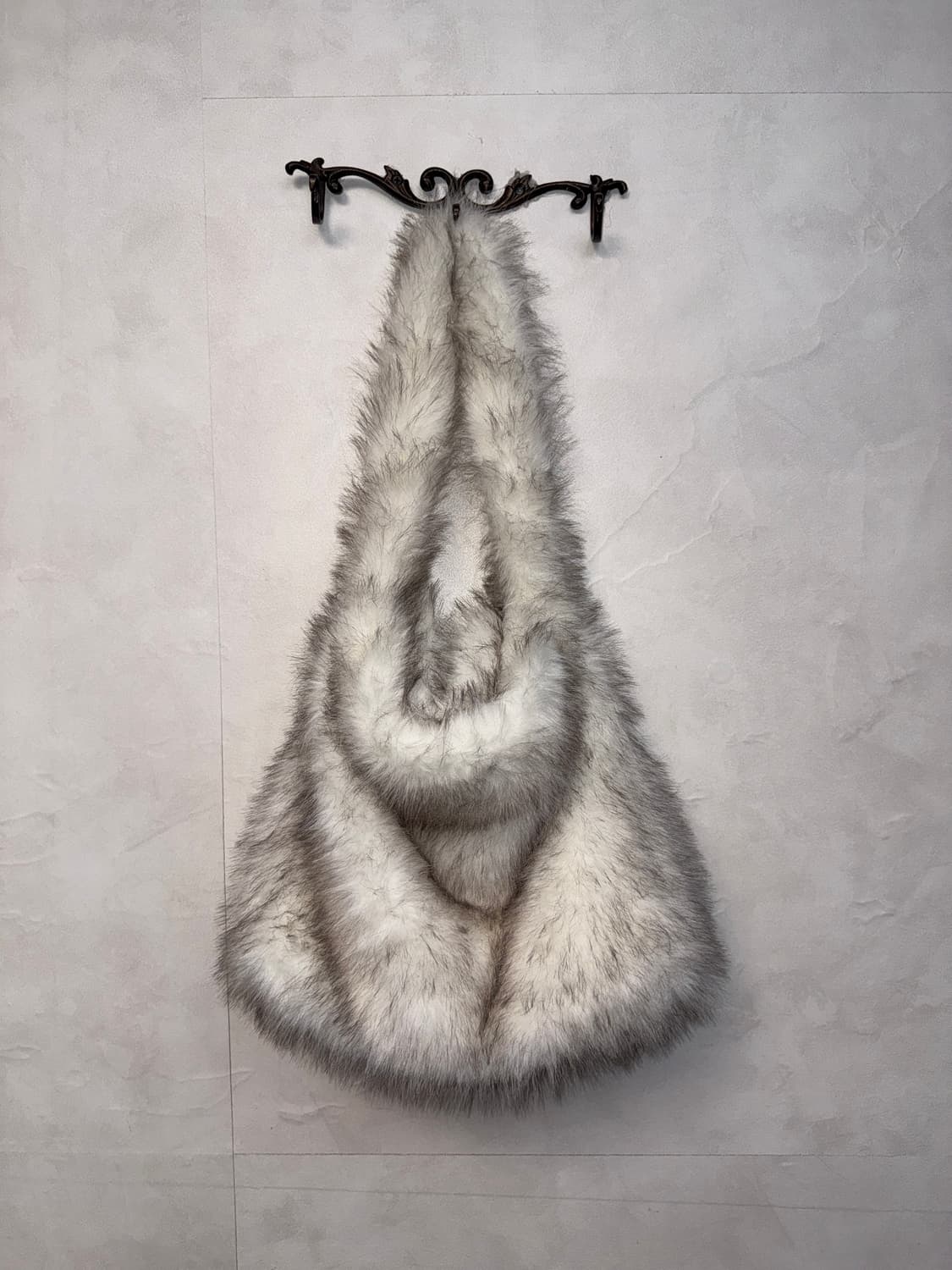 Mixed ivory eco fur bag 상품이미지1