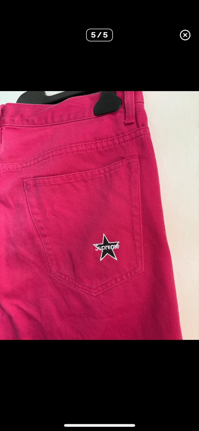 슈프림스타로고 핑크팬츠 상품이미지5