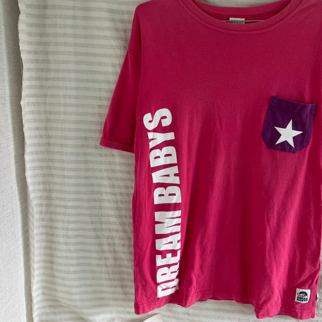 빈티지 핫핑크 스타 포켓 반팔 984 y2k 스트릿 갸루 펑키 일본빈티지 상품이미지5