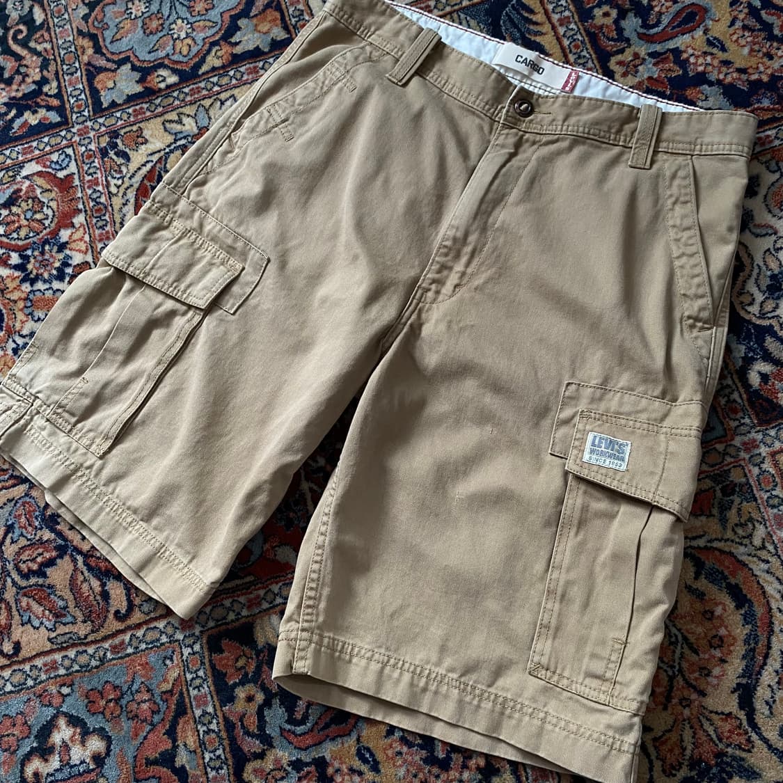 🌊00s Levis Cargo shorts Beige 상품이미지3