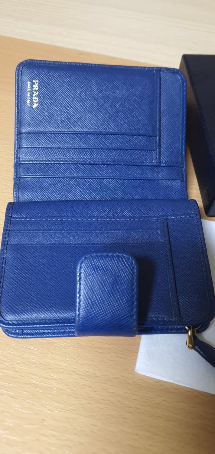 프라다 사피아노 반지갑/지갑 블루 정품A급(감정O) 상품이미지9