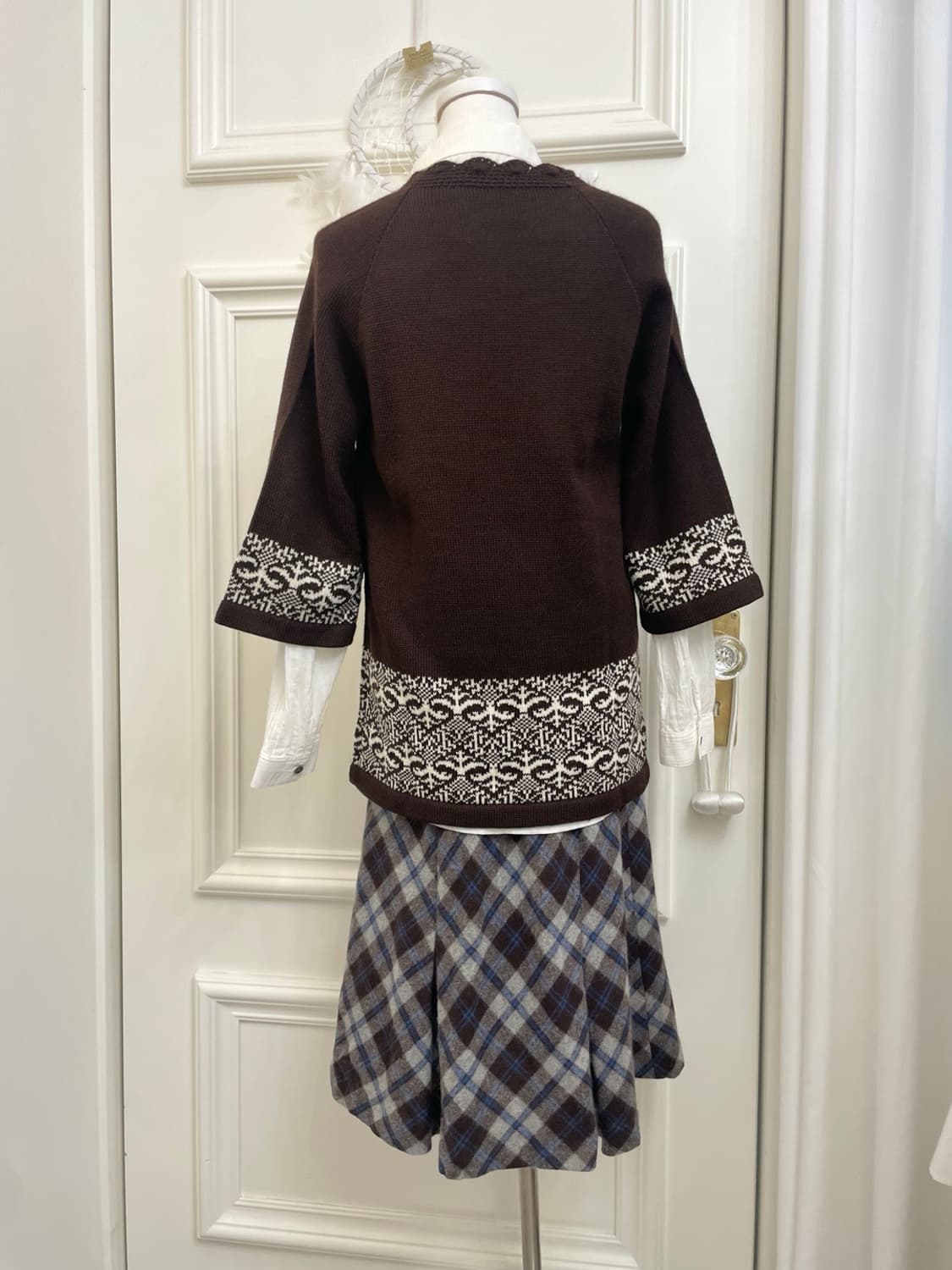 brown nordic point sweater&ivory simple 상품이미지4