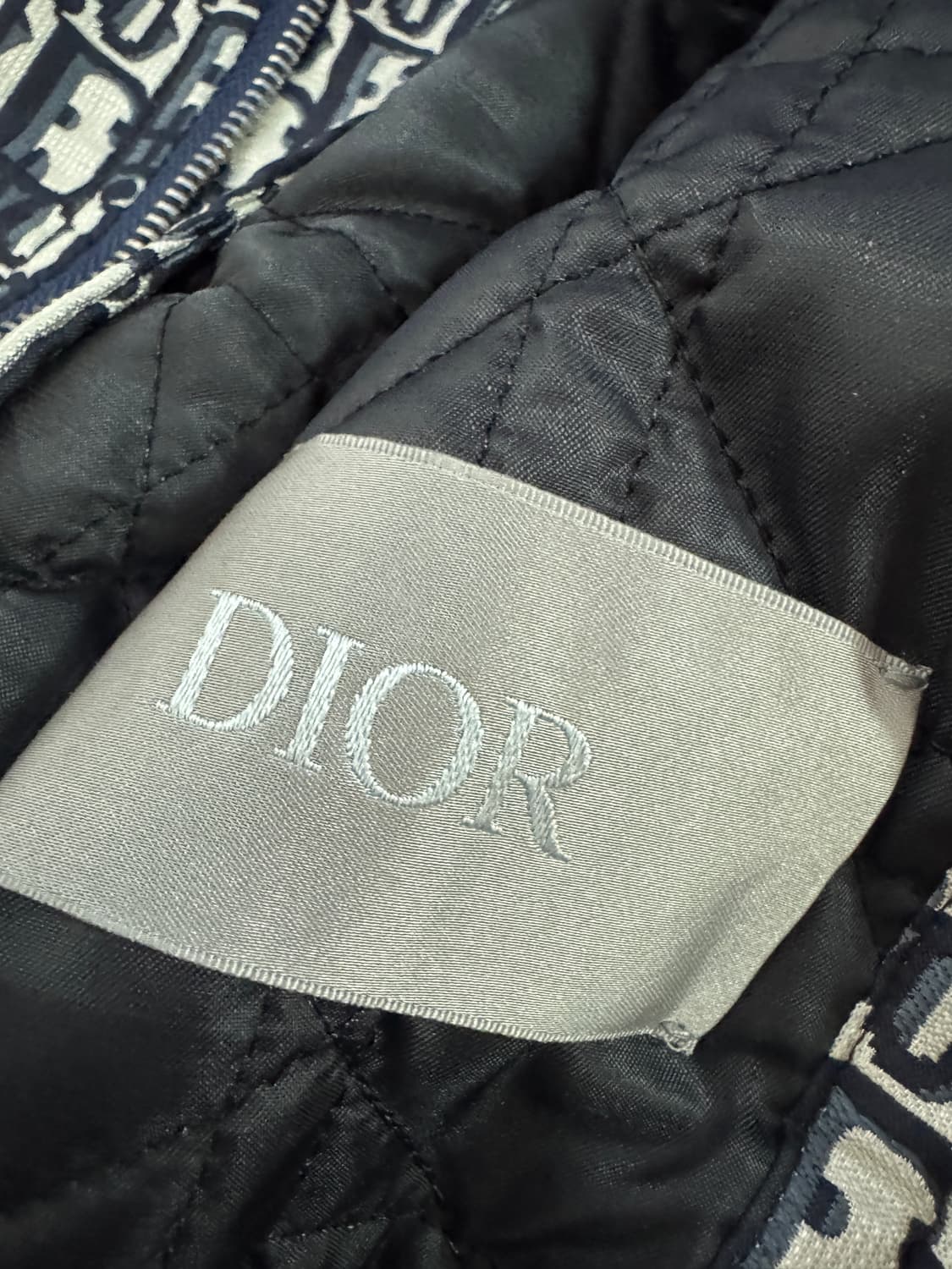 여성 디올 커스텀 리메이크 오블리크 오버핏 봄버 자켓 상품이미지3