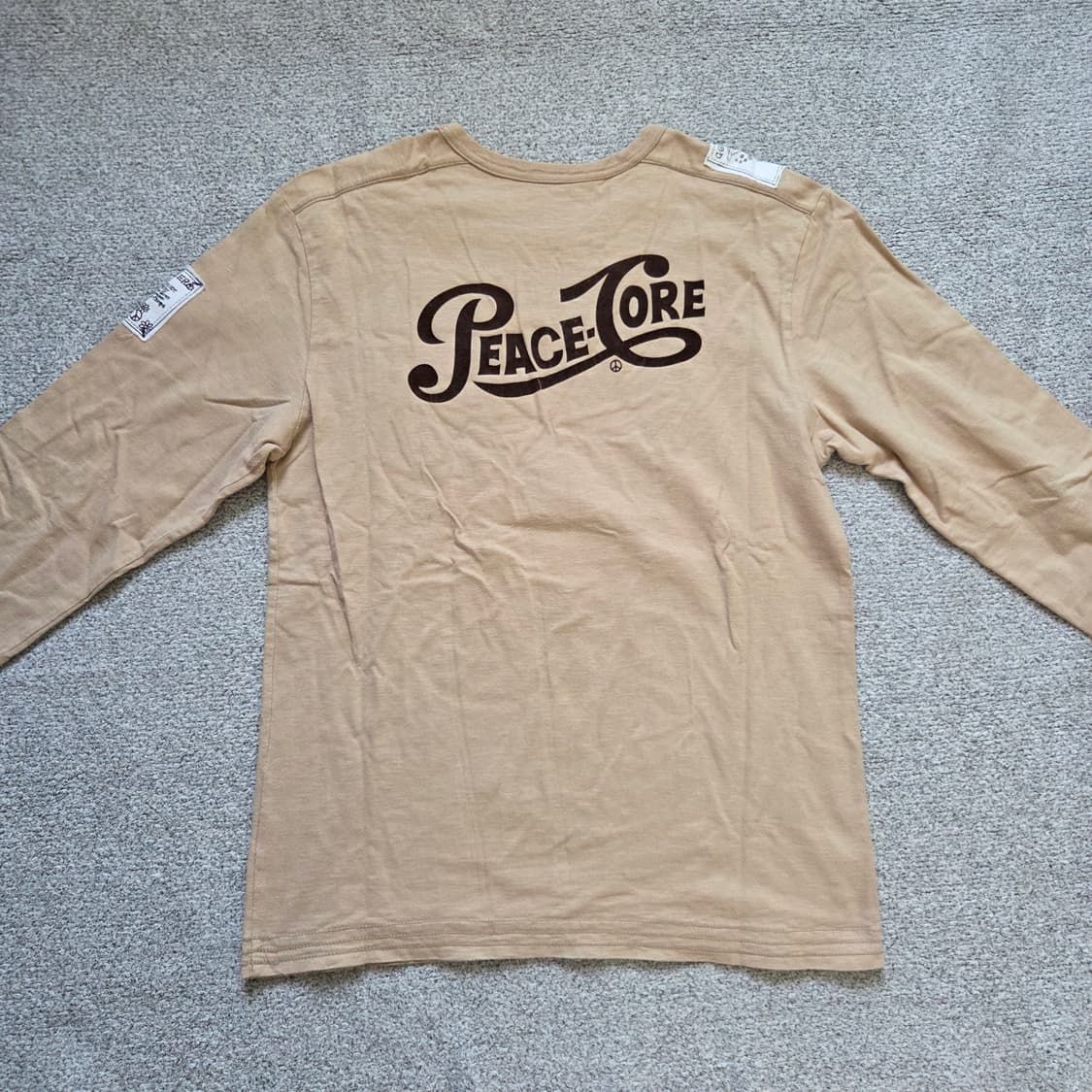 Peace Core 빈티지 패치 긴팔 티셔츠 L(100) 상품이미지6