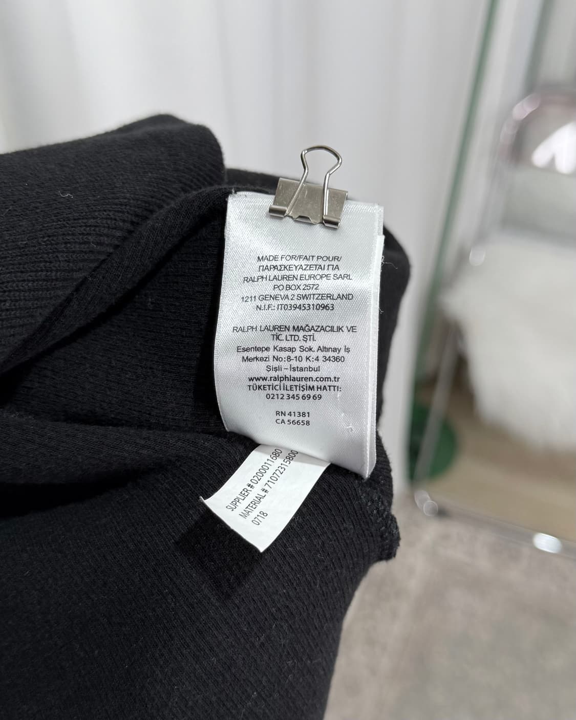 폴로 랄프로렌 블랙 반집업 니트 상품이미지6