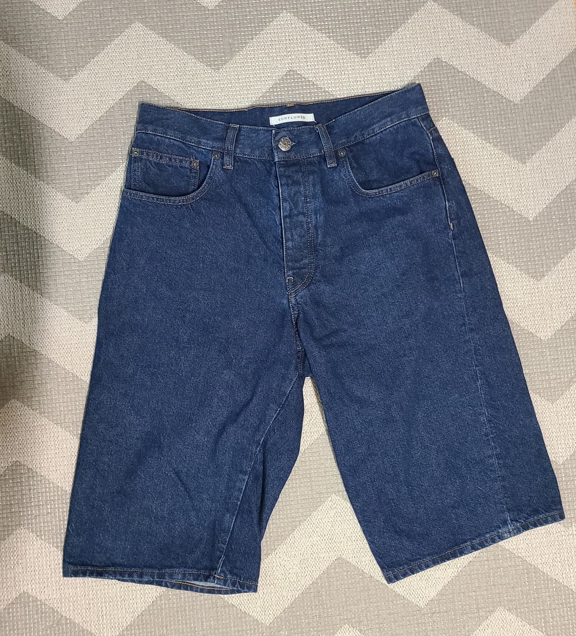 [ 29 ] 선플라워 와이드 트위스트 데님 쇼츠 상품이미지2