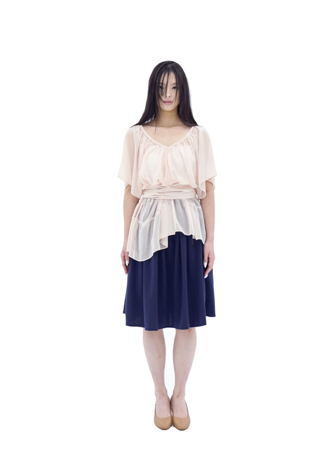 Babyrab 베이비랩 블라우스 VEIL BLOUSE IN NUDE 상품이미지4