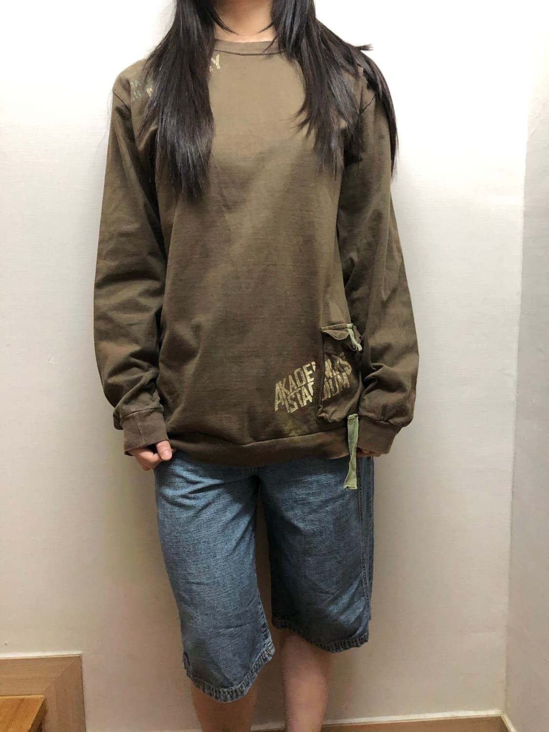 빈티지 브라운 펑크 포켓 티셔츠 상품이미지6