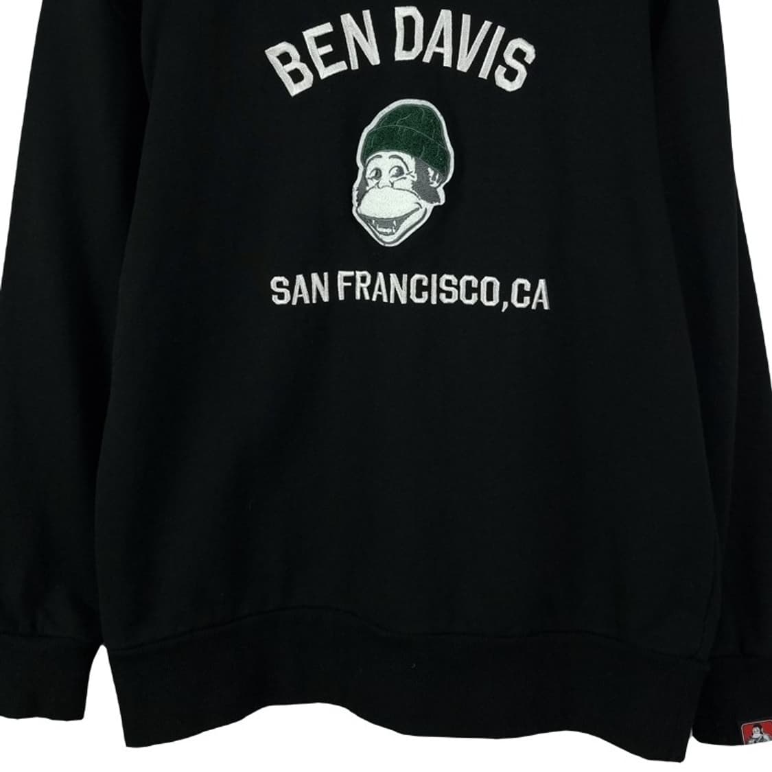 [벤데이비스] 빅로고 자수 오버핏 맨투맨 블랙 M19775 상품이미지5