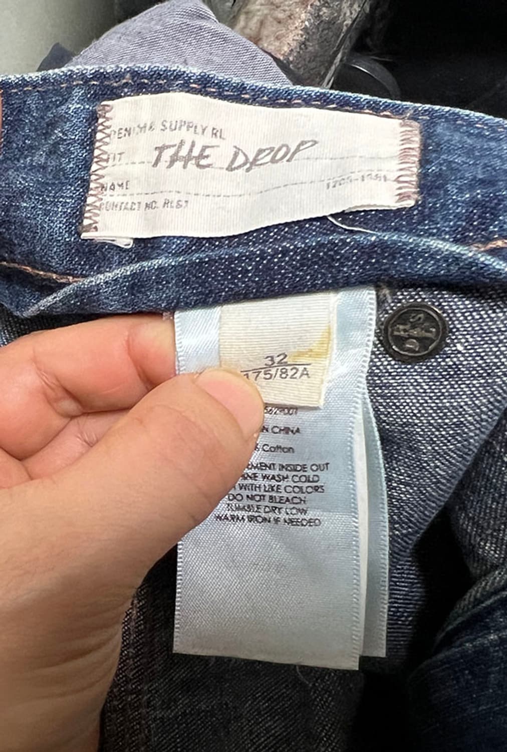 데님앤서플라이 랄프로렌 드롭 카펜터 남자 청바지 여름 배기핏 L 32 상품이미지5
