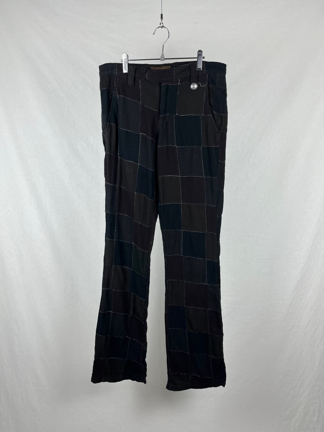 Vintage (maede in japan) 패치워크 코튼 부츠컷팬츠 상품이미지2