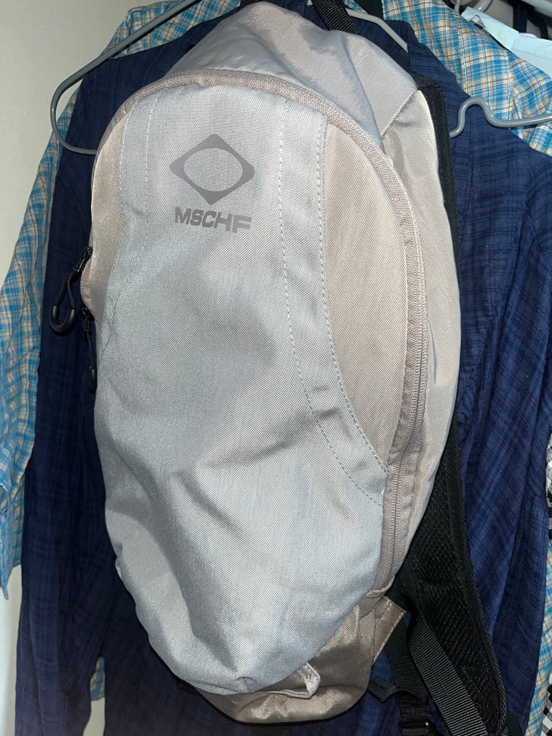 미스치프 롬버스백팩 핑크그레이 상품이미지1