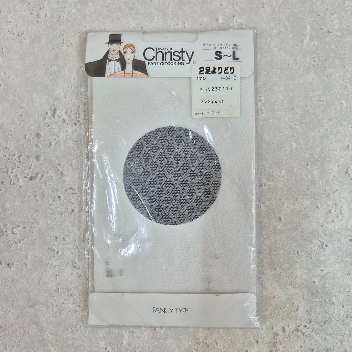 일본제 christy 화이트 패턴 팬티스타킹 상품이미지4