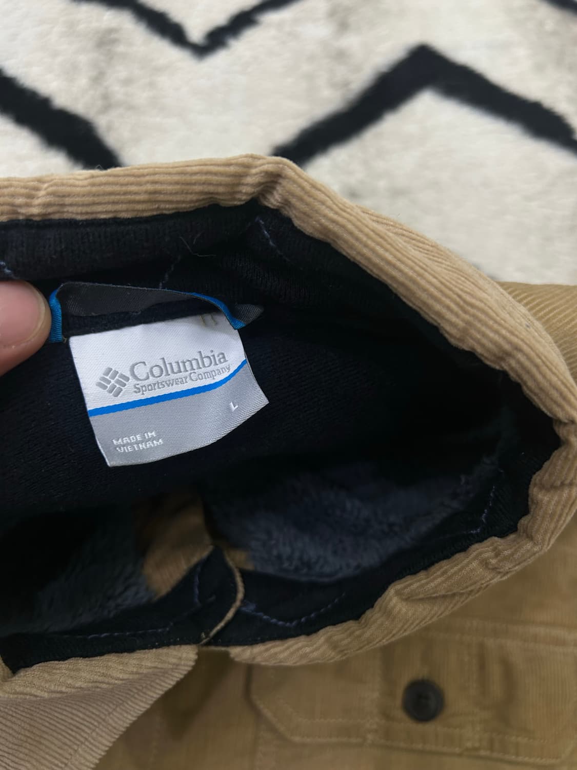 [L]컬럼비아 투포켓 코듀로이 셔츠자켓/베이지/보아안감 상품이미지4