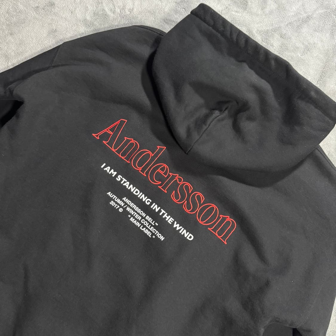 앤더슨벨 백 자수 레터링 후드티 상품이미지2