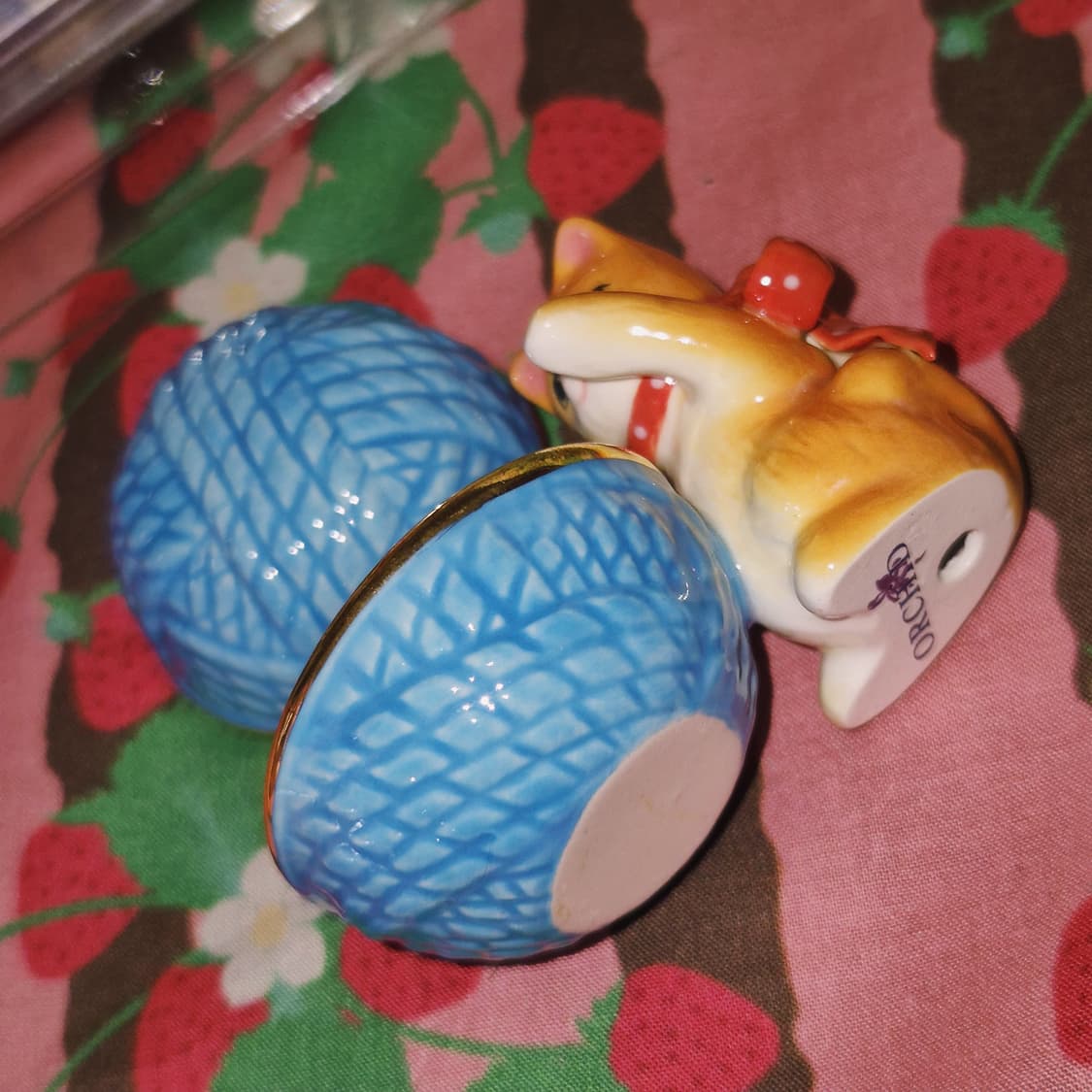 90s 영국 털실 고양이 피겨린 트링켓 상품이미지9