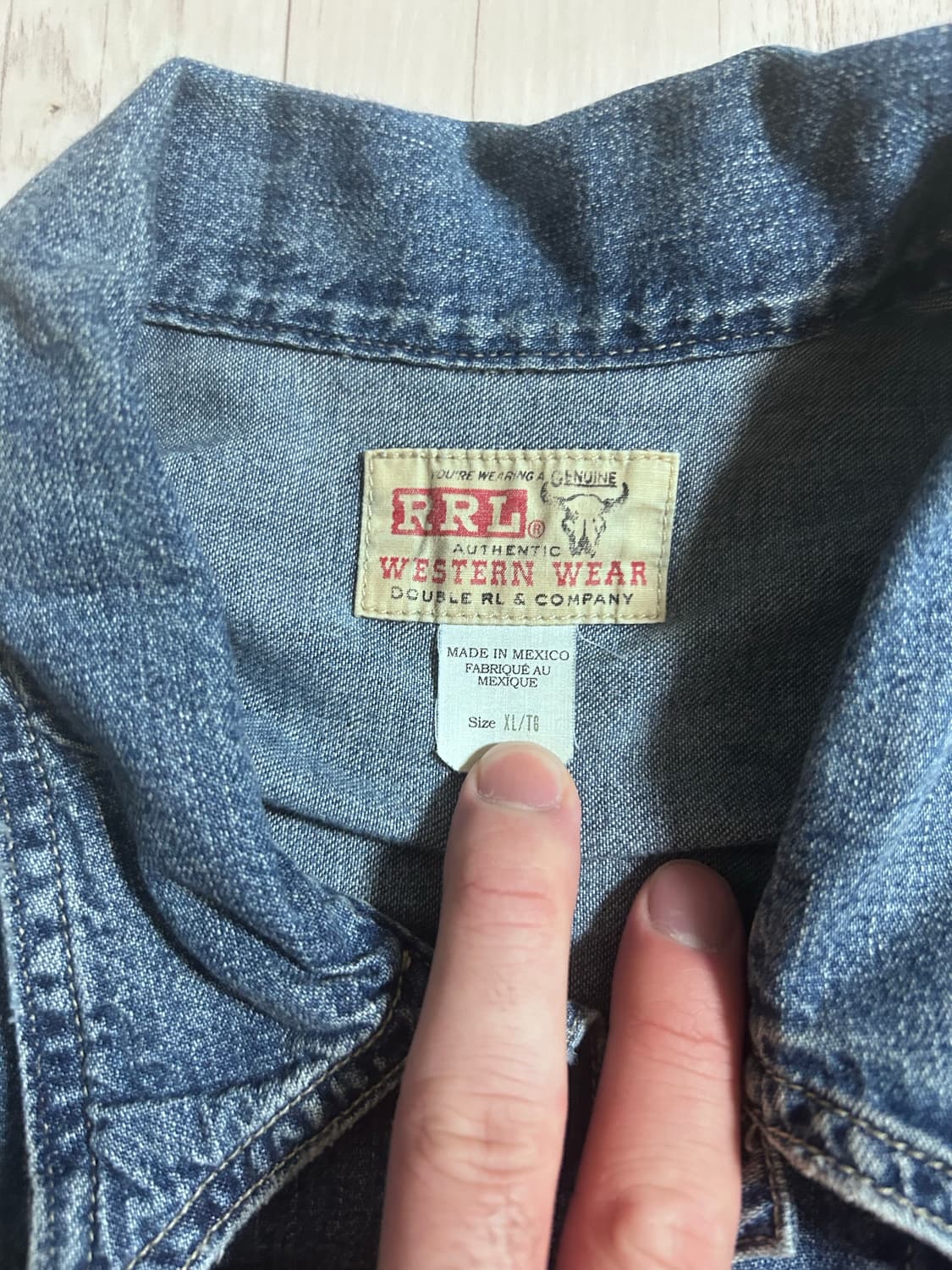 RRL 휴스턴 웨스턴 데님 자켓 XL 상품이미지2