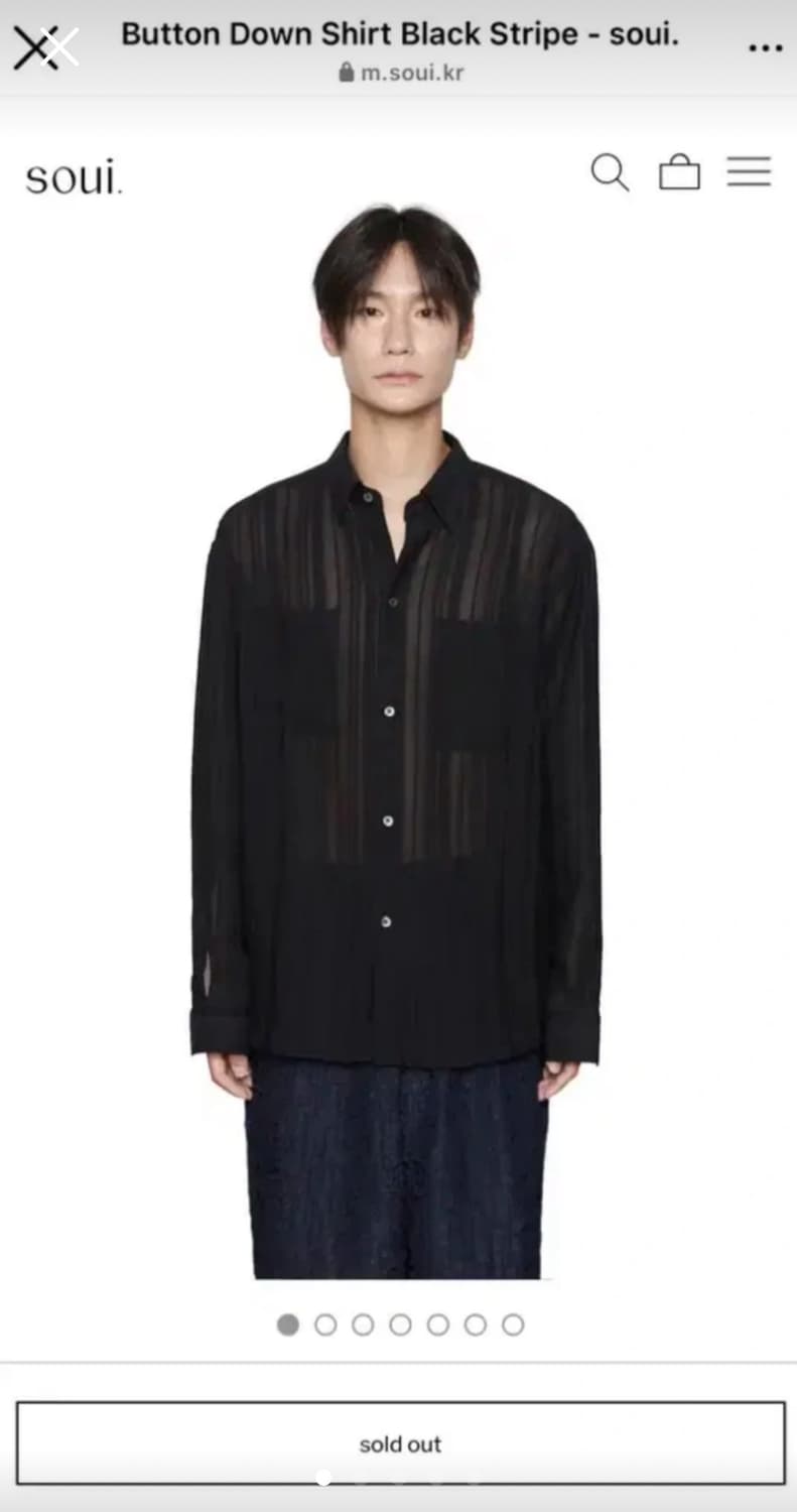 해칭룸 button down shirt black stripe 상품이미지1