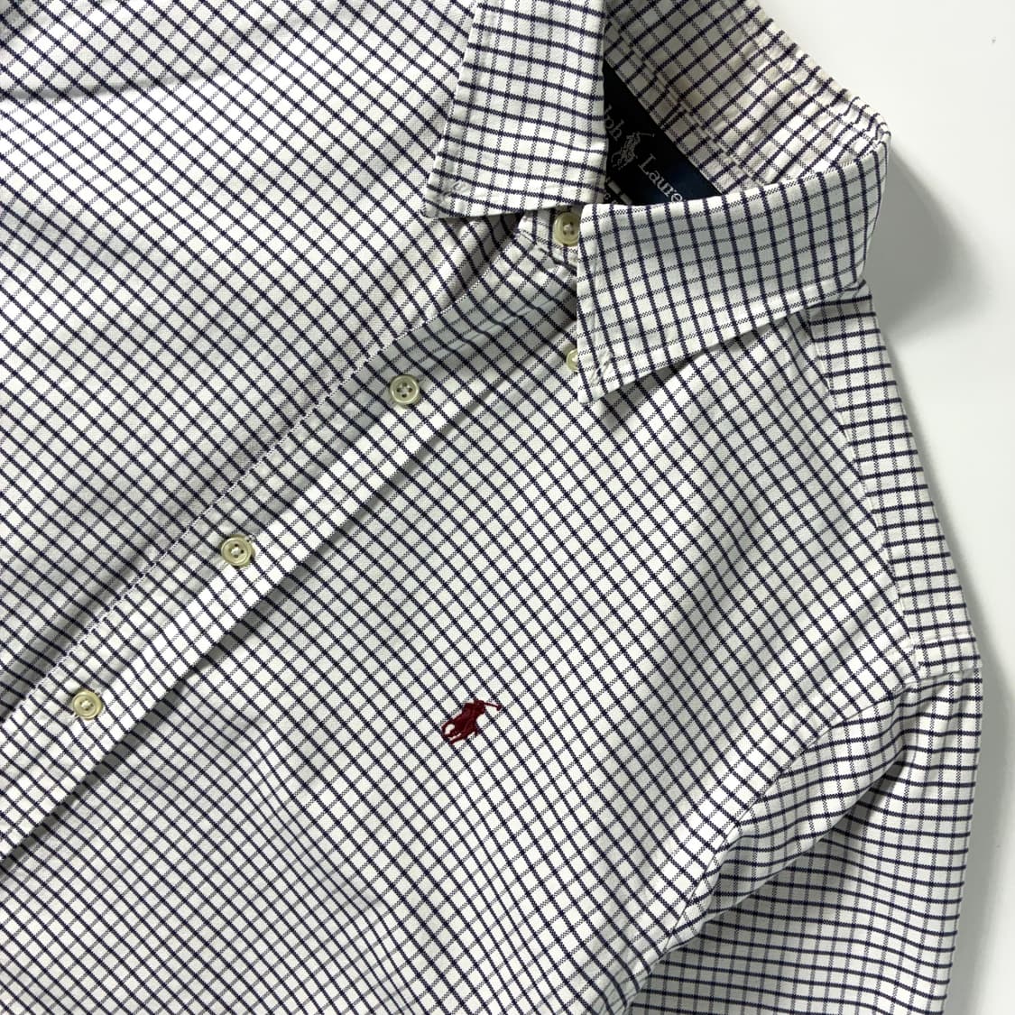 Polo 폴로 랄프로렌 화이트 깅엄 체크 옥스포드 셔츠 상품이미지3