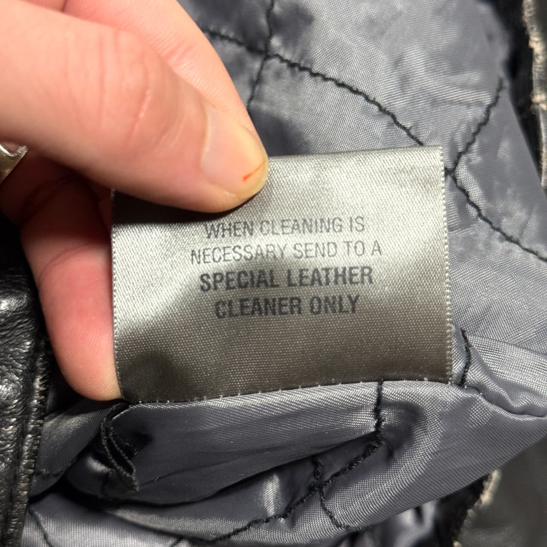 VTG 빈티지 100% 쉽스킨 양가죽 배색 퀼팅 싱글 바이커 자켓 상품이미지10