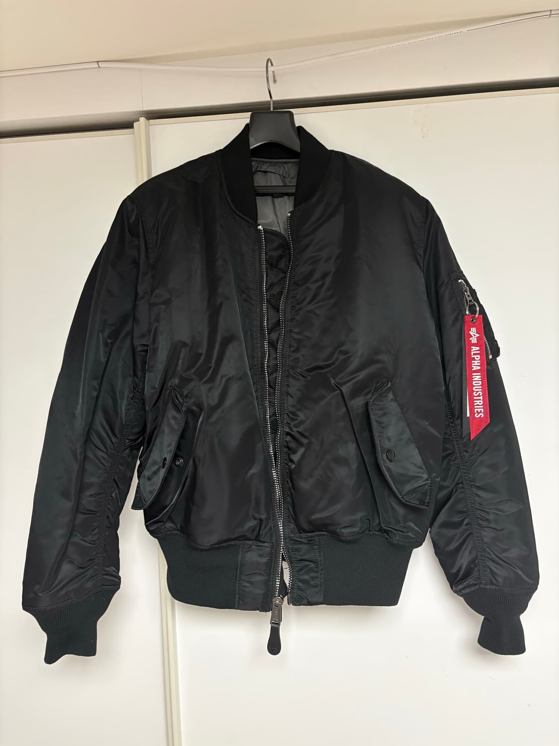 알파인더스트리 MA-1 플라이트 자켓 블랙 M 리버서블 상품이미지2