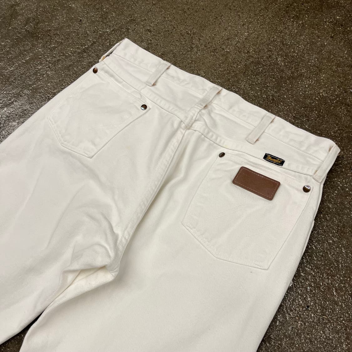 90s Wrangler 카우보이 컷 크림진  (34“) 상품이미지3