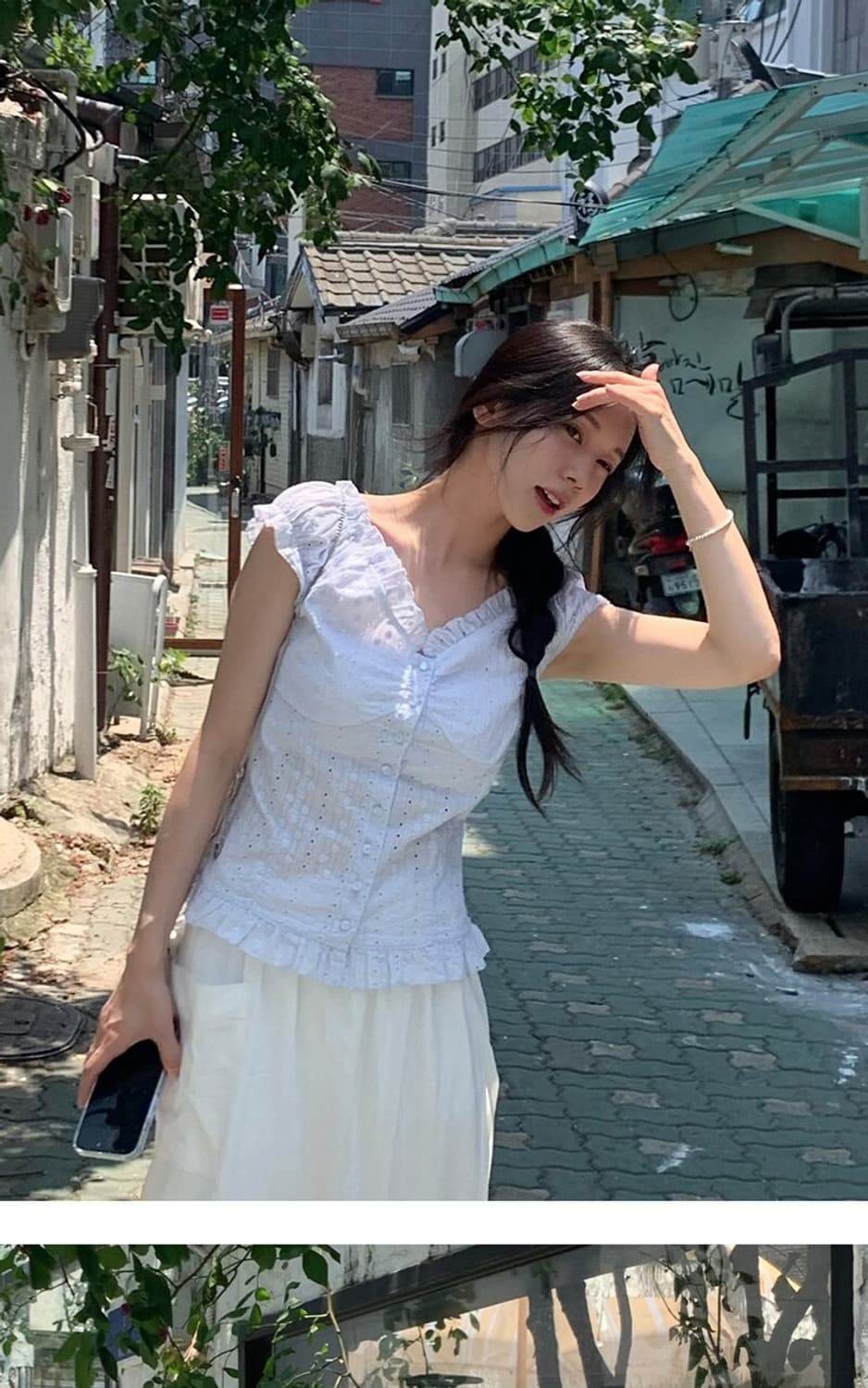 하드코어해피니스 웨이브 셔링 퍼프 블라우스 소라 상품이미지2