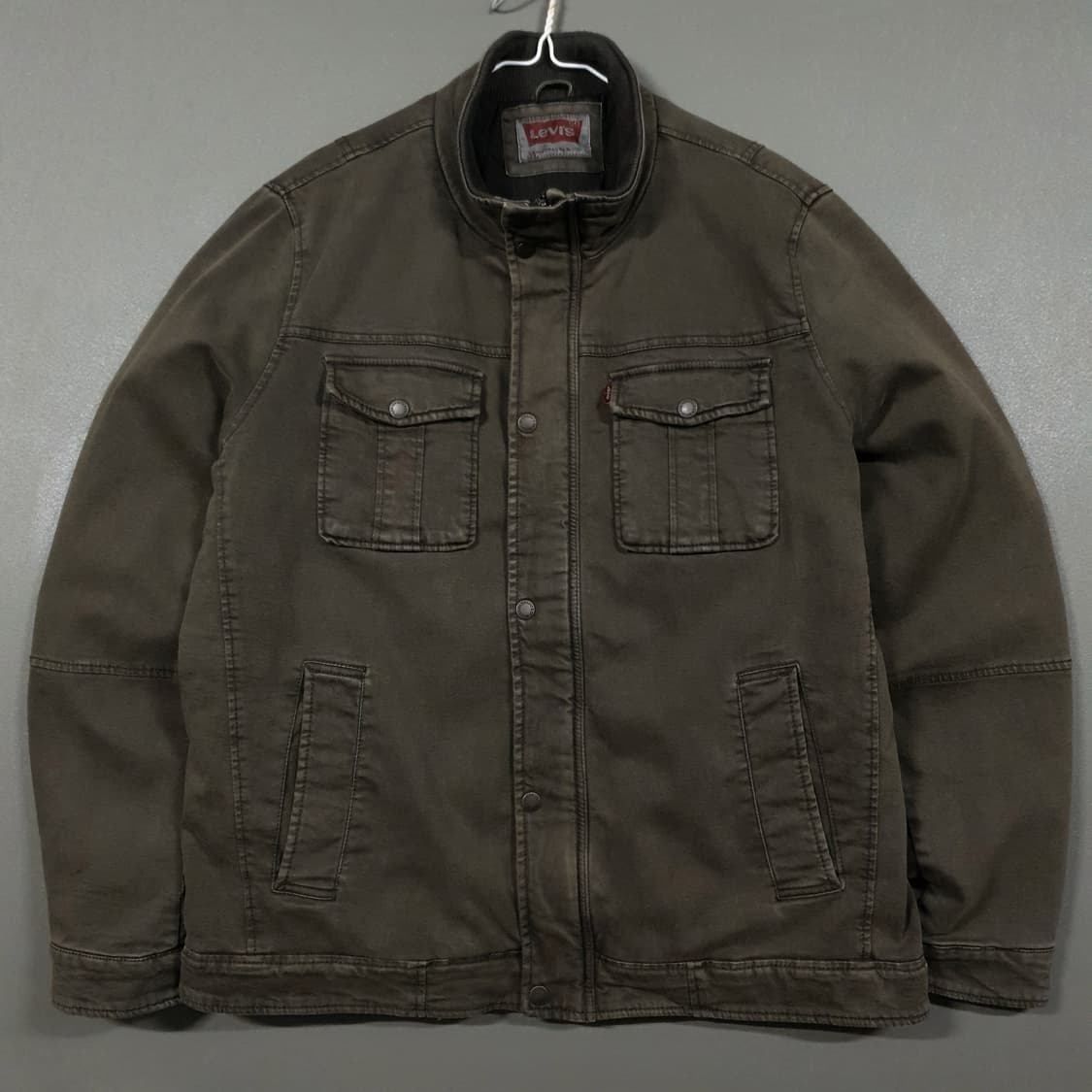 실측 XL 리바이스 신형 디트로이트 워크 자켓 데저트 카키 올리브 블루종 상품이미지1