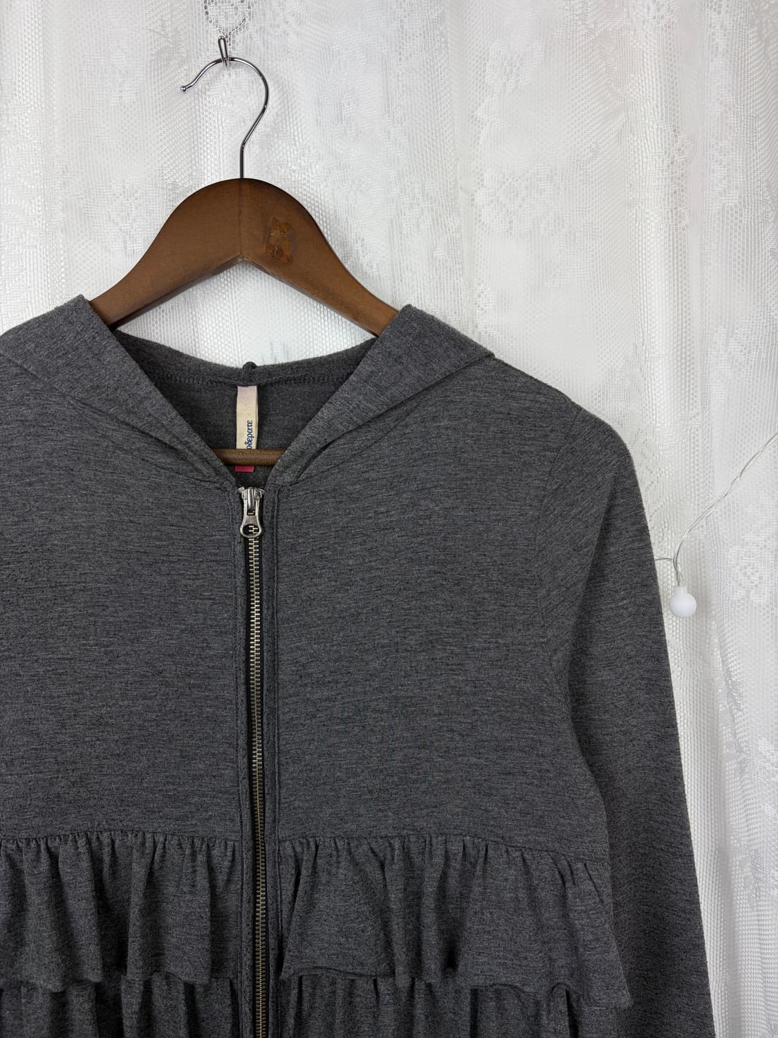 Cancan Tiered Hoodie Zip-Up 상품이미지2