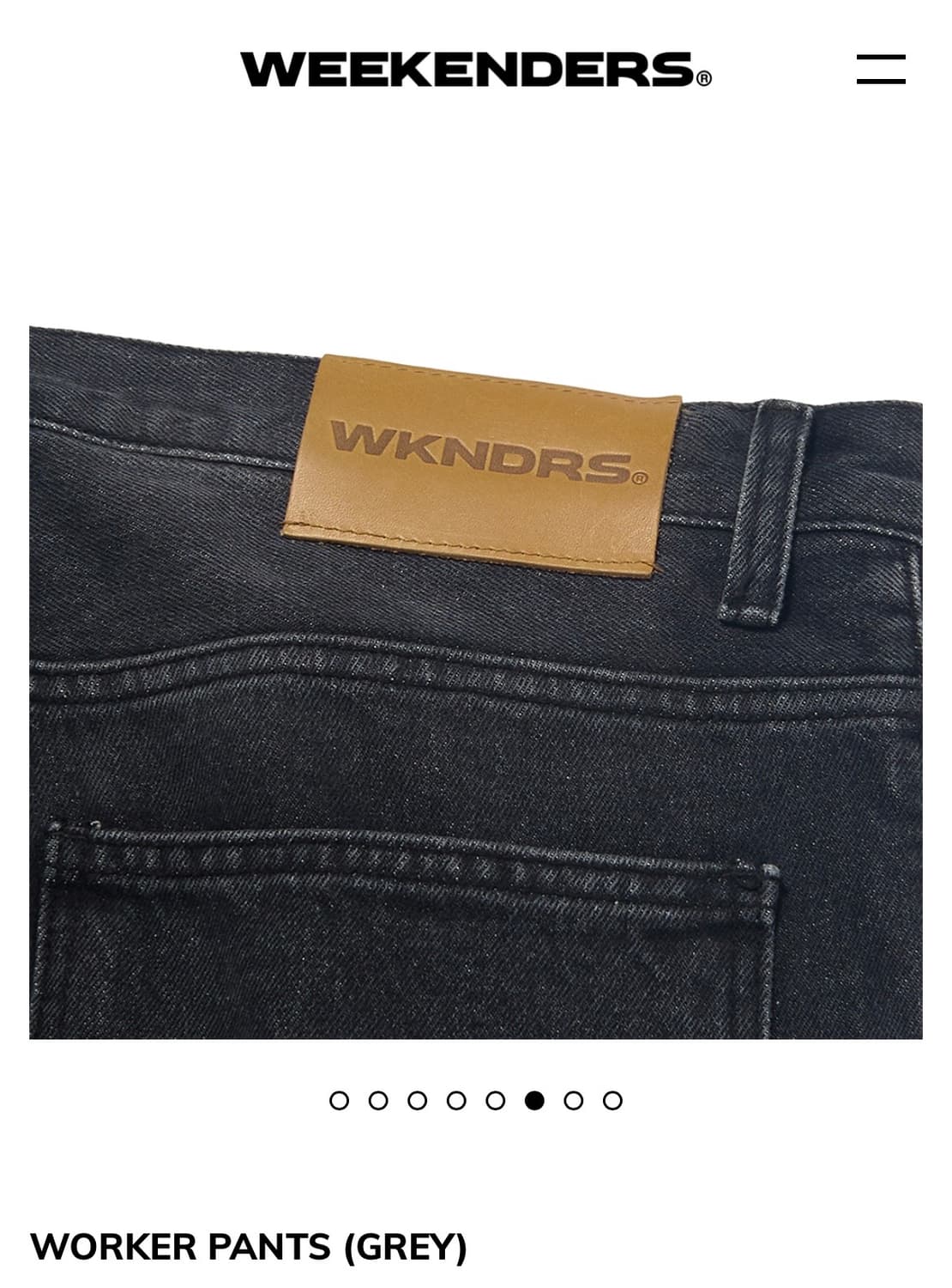 위켄더스 더블니 워커팬츠 흑청 L 상품이미지5