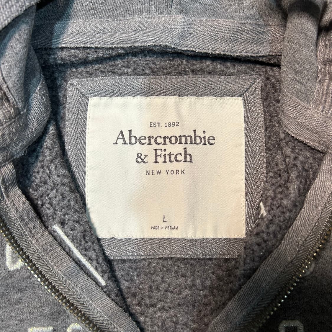 [L] 아베크롬비 글리터 로고 후드집업 상품이미지3