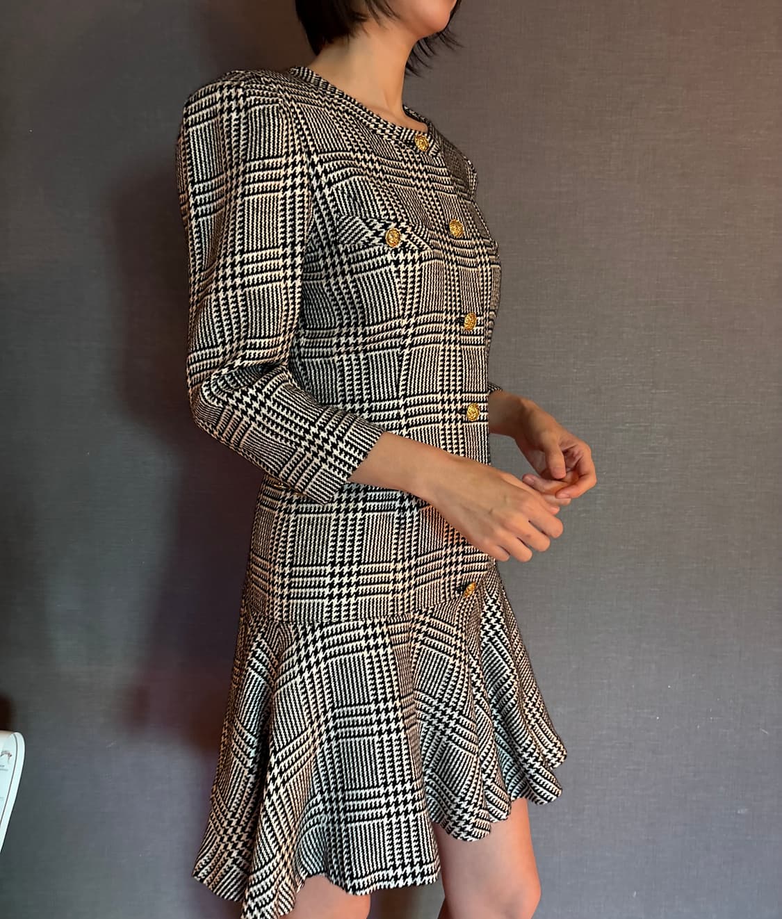 XYZ-HOUSE 체크 원피스 9AR /Japan vintage 상품이미지2