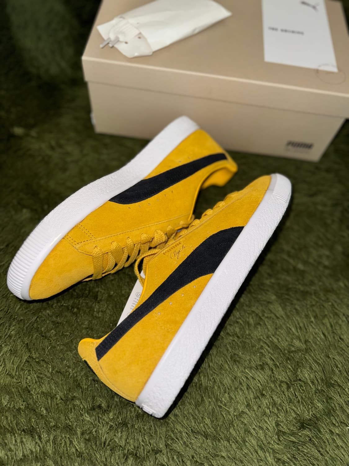 [280] 푸마 클라이드 OG 아카이브 옐로 블랙 스웨이드 상품이미지5