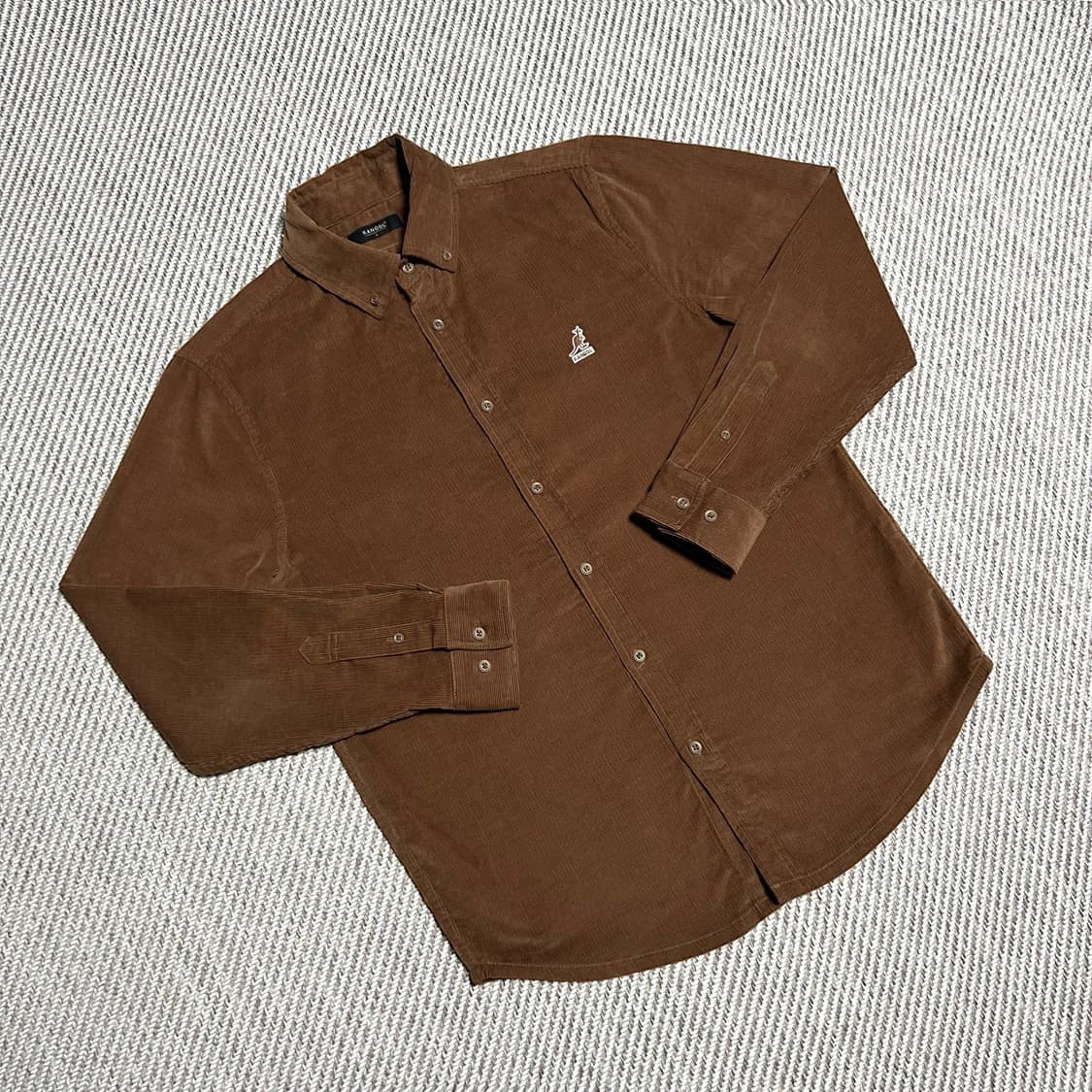[L] Kangol 캉골 코듀로이 브라운 셔츠 상품이미지2