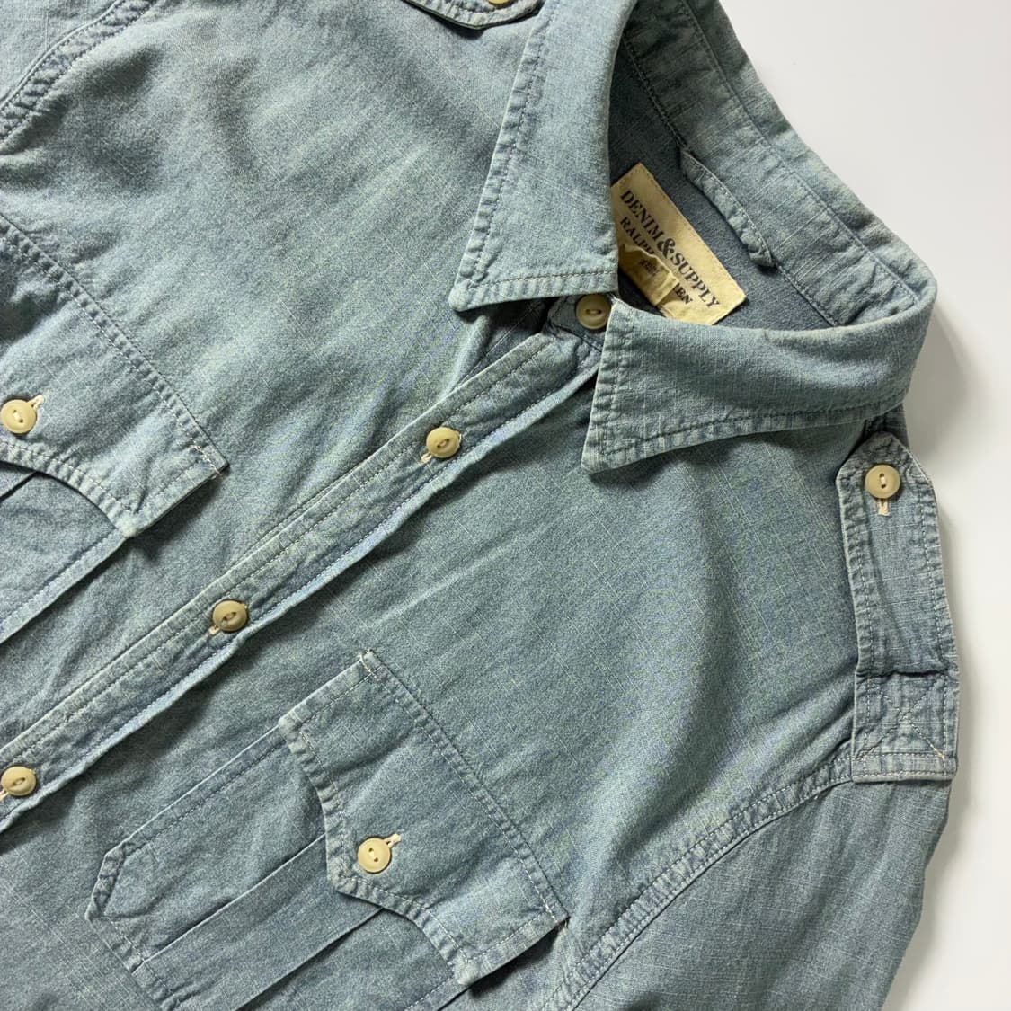 Polo 데님앤 서플라이 랄프로렌 샴브레이 투포켓 웨스턴 셔츠 상품이미지5