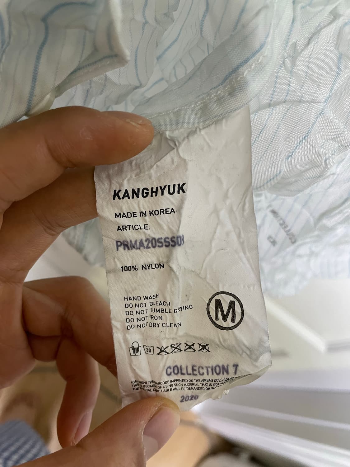 [M] 강혁 스트라이프 링클 셔츠 상품이미지3