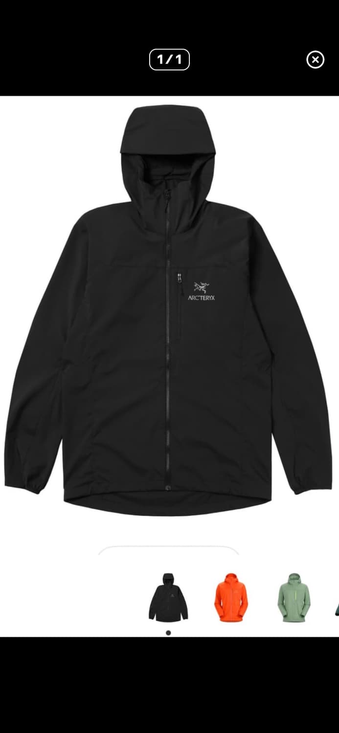 구매)))) 아크테릭스 스쿼미시 s 블랙  상품이미지1