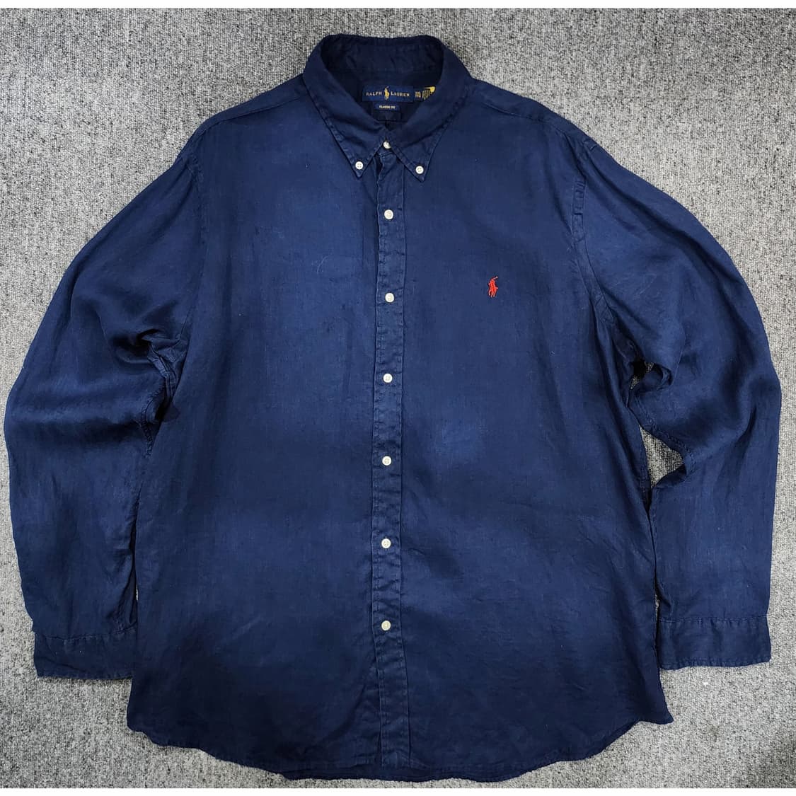 폴로 랄프로렌 클래식핏 린넨 네이비 셔츠 XXL 상품이미지1