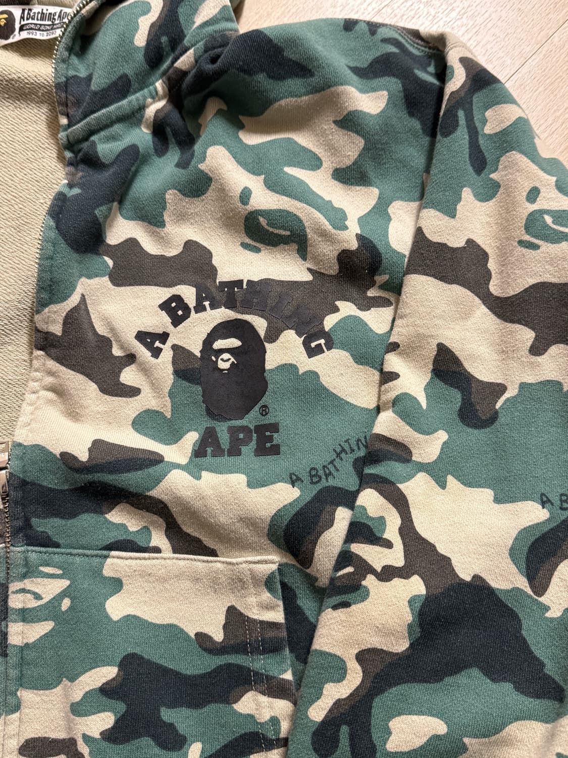 베이프 카모 후드집업 상품이미지3