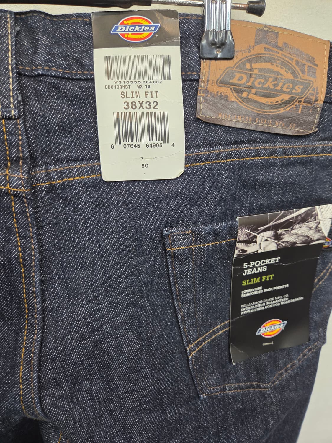 디키즈 5 포켓 생지 데님팬츠 38 슬림  상품이미지4