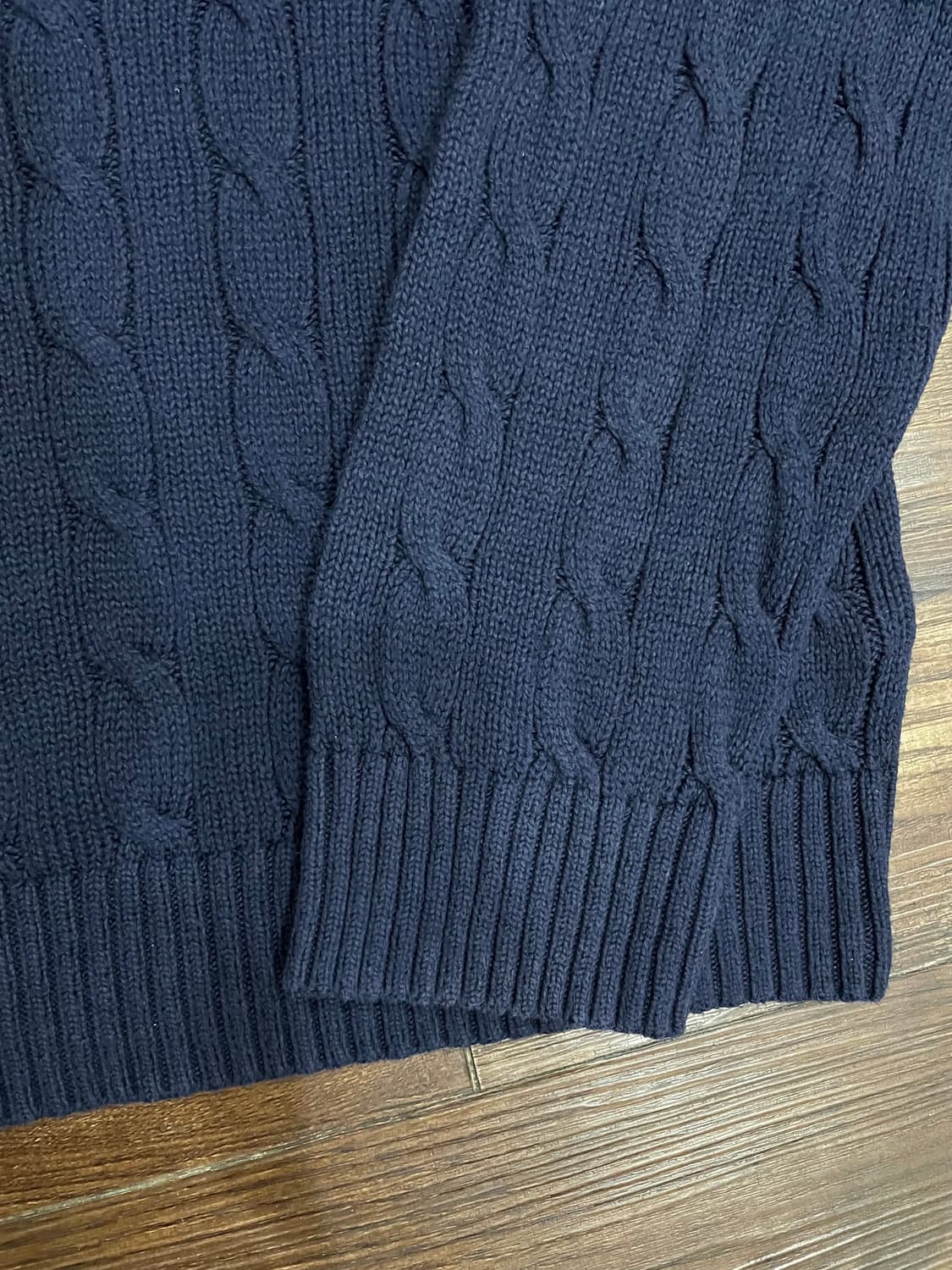 폴로 랄프로렌 네이비 케이블 코튼 니트 스웨터 상품이미지4