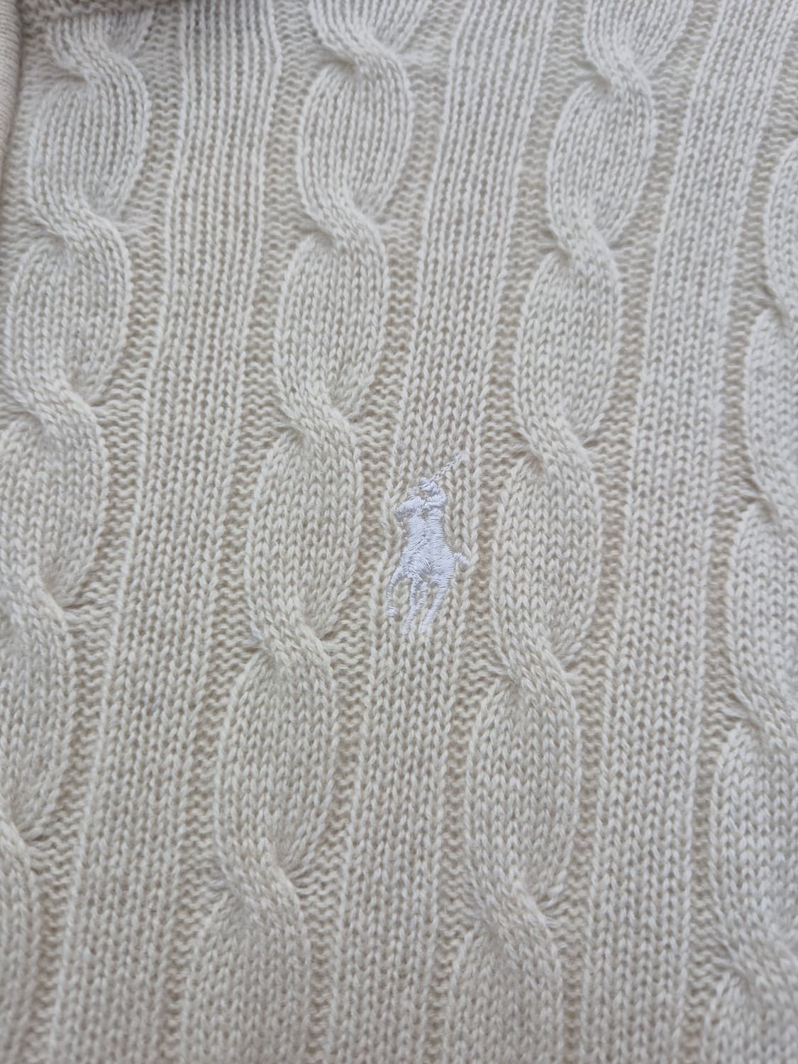 폴로 케이블 꽈배기 반집업 니트 / 55(정품) 상품이미지2