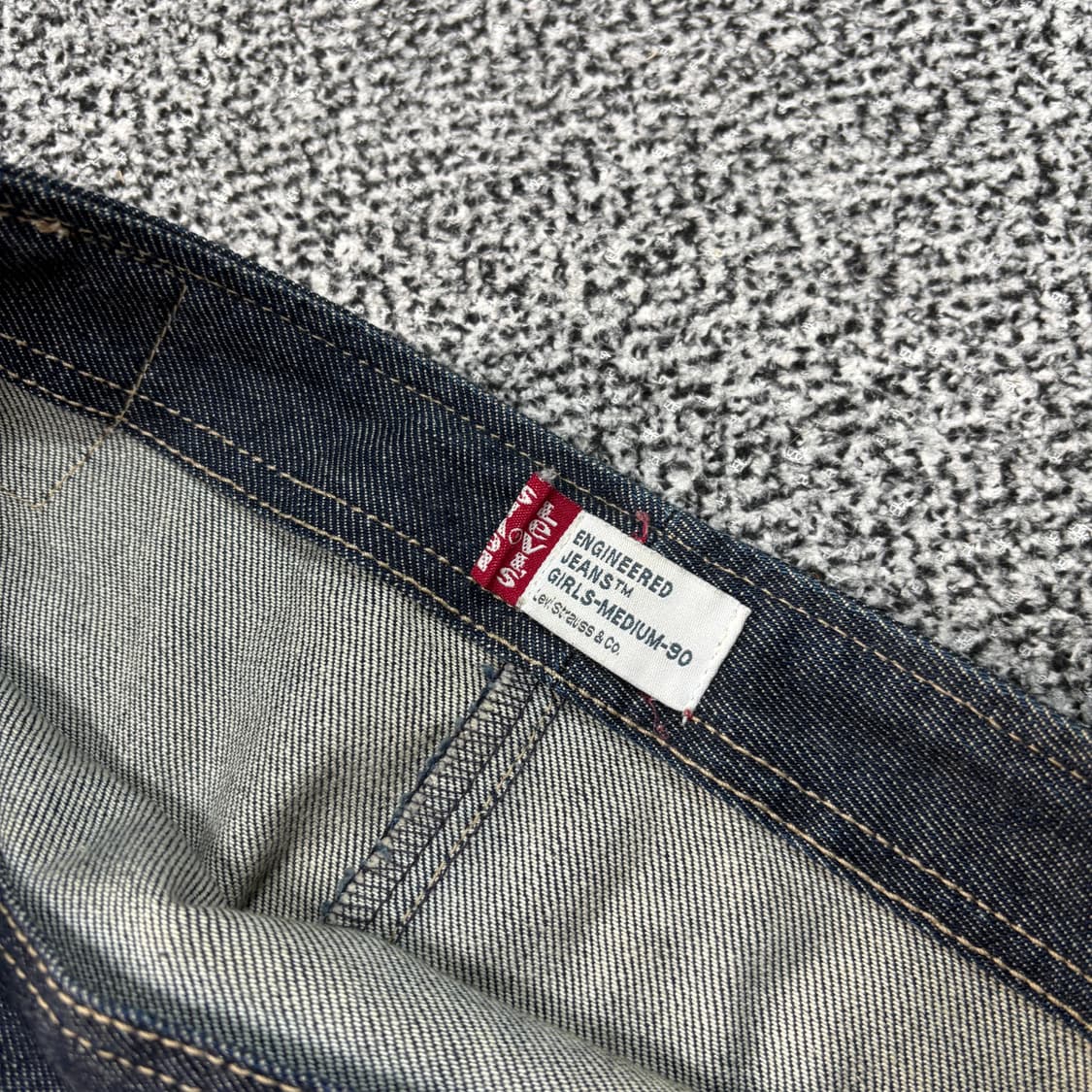 [W] 리바이스 엔지니어드진 걸즈 버클 랩 데님 스커트 (M) 상품이미지3